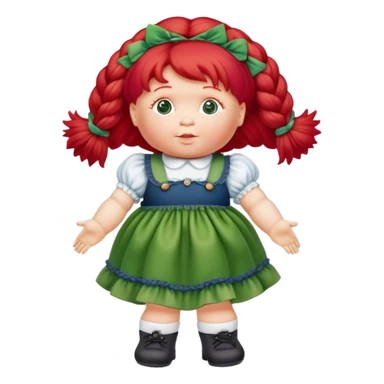 vintage cabbage patch doll red hair sticker