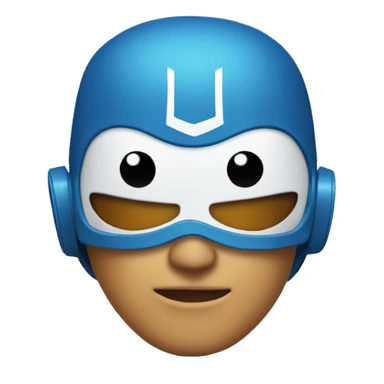 a superhero with a computer for a head sticker