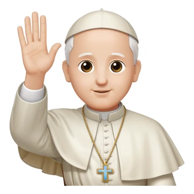 Pope blessing crowd with raised hand sticker