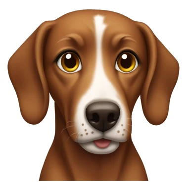 female brown dog sticker