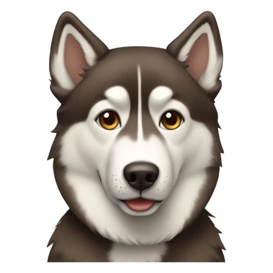 Brown husky sticker