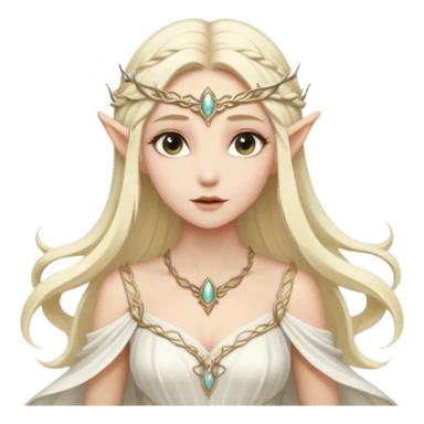 Cinematic Realistic WoW Elf Mage A pale blonde ethereal elf queen sticker