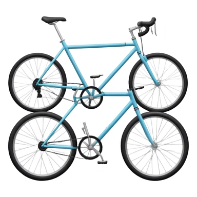 Ad-hoc solution that is built of several different bicycles. sticker