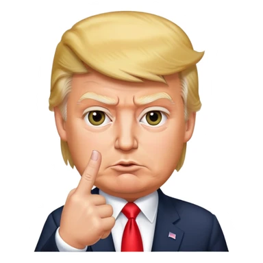 donald trump showing middle finger  sticker