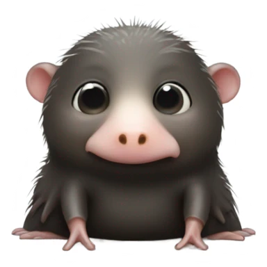 Star nosed mole with no eyes sticker