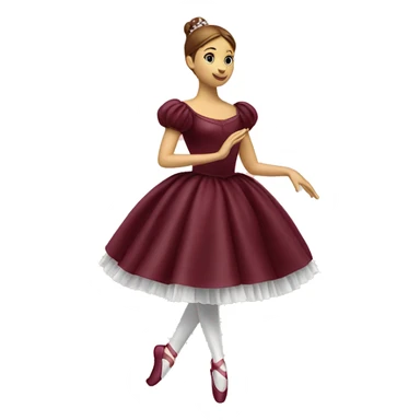 burgundy music box with ballerina sticker