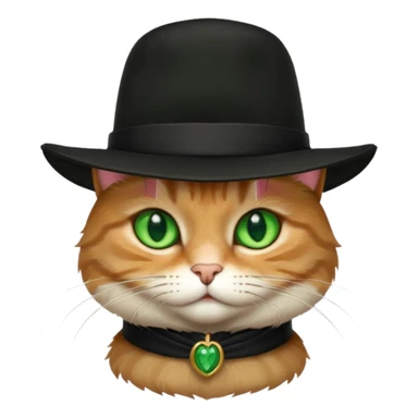 검은 모자를 쓰고있는 신사 고양이 sticker