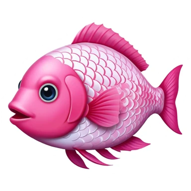 white pink-fish sticker