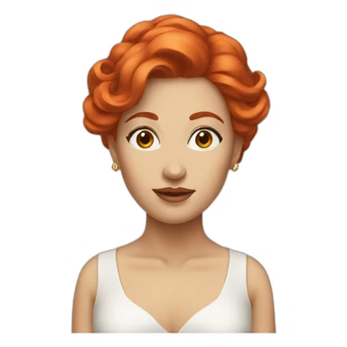 red hair woman elegant sticker