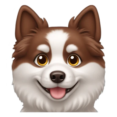 Spitz dog chocolate brown dog  sticker