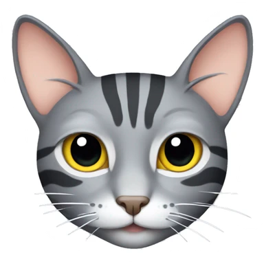 Gray cat with stripes sticker