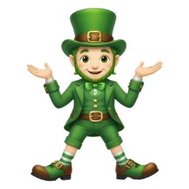 Leprechaun with legs sticker