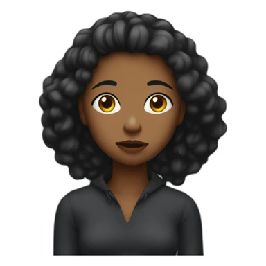 Fille noire qui pleure sticker