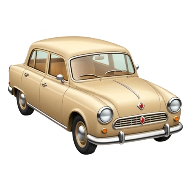 Beige retro long car sticker