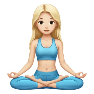 girl with long blonde hair in yoga set sticker