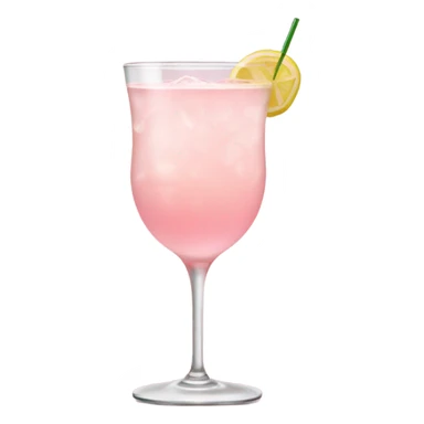 Light Pink cocktail with a little light pink on the glass sticker