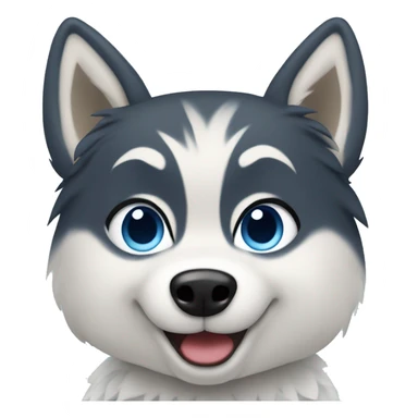 Husky dog with blue eyes and a tutu skirt  sticker