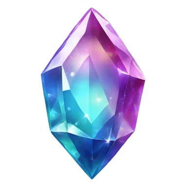 Shiny sparkly colorful crystal gem shard sticker