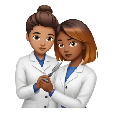 Hairstylist coloring hair sticker