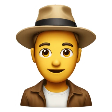  innocent face, with huge hat sticker