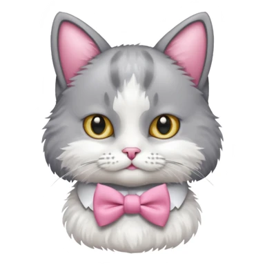 Cat with pink Bow tie sticker