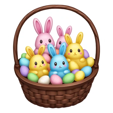  peeps marshmallow easter candy basket kawaii chocolate bunny jelly bean eggs sticker