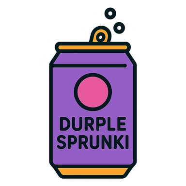 Durple Sprunki as a modern icon, clean lines, simple shapes, minimal color palette, flat design, suitable for app or logo use sticker