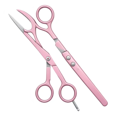 hairdressing scissors pastel pink sticker