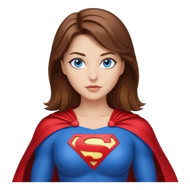 Brown hair blue eyes sexy superhero big chest sticker