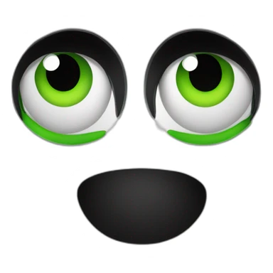 Chat de couleur noir avec les yeux verts sticker