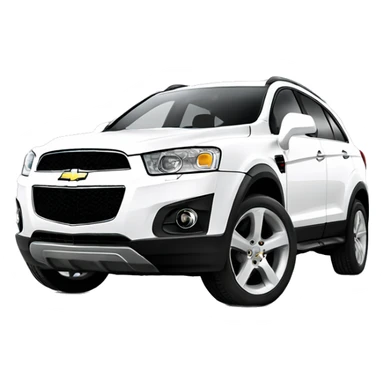 White Chevrolet captiva wash sticker