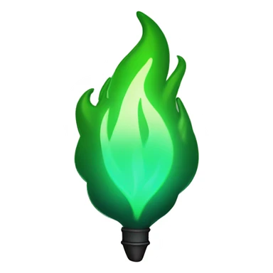 green flame with glowy vibe with hex color BDFF6D sticker
