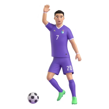 soccer player inspired by Cristiano Ronaldo doing his signature Siuu celebration sticker