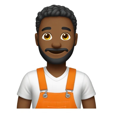 orange overalls sticker