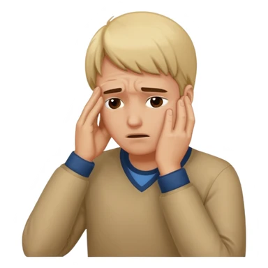 a person doing a facepalm sticker