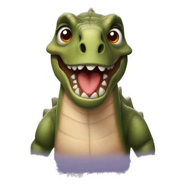 Dinosaur heart eyes sticker