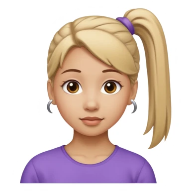 Girl with simple ponytail sticker