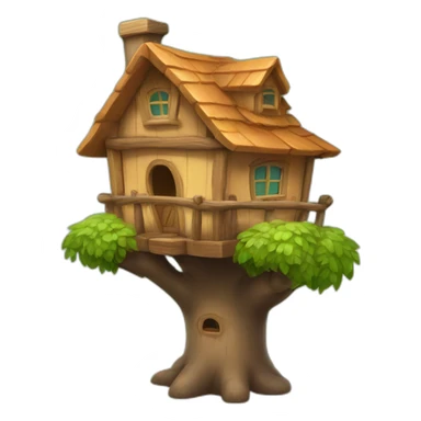 cute treehouse sticker