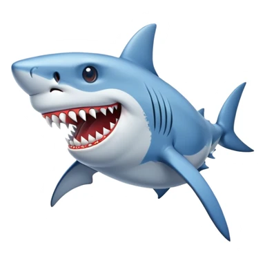 Shark with blue shoes on sticker