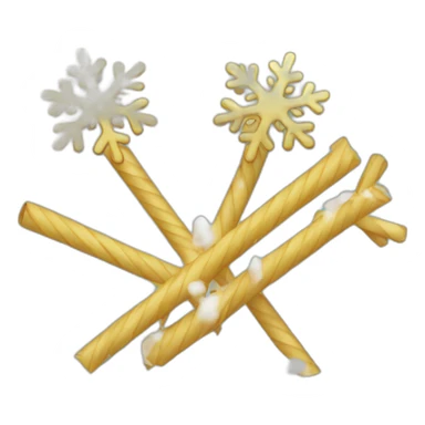 Snowflakes going up a straw sticker