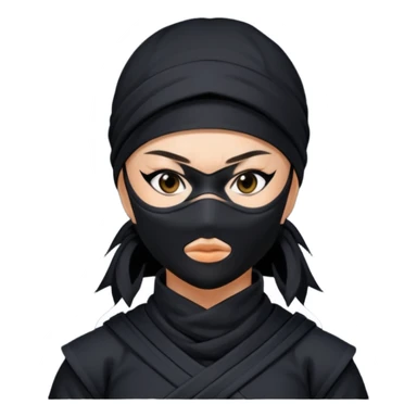 Ninja woman sticker