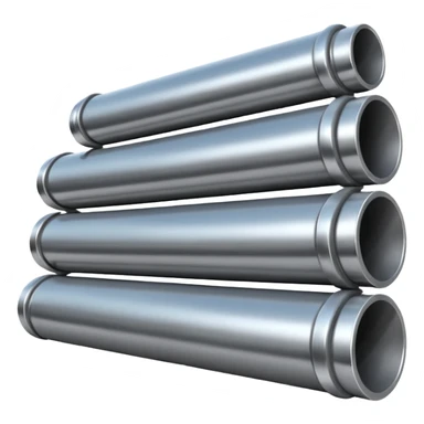 A shiny silvery iron metal pipes sticker