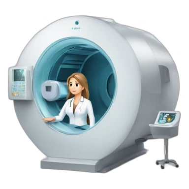 Posh-Radiologist-performing-breast-mri-to-woman sticker