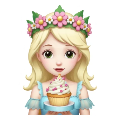 Fairy with cake sticker
