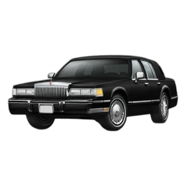 black lincoln town car 1988 sticker