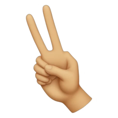hand in peace sign sticker