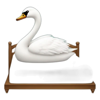 Swan in a bed sticker