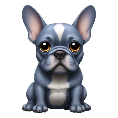 Blue French bull dog sticker