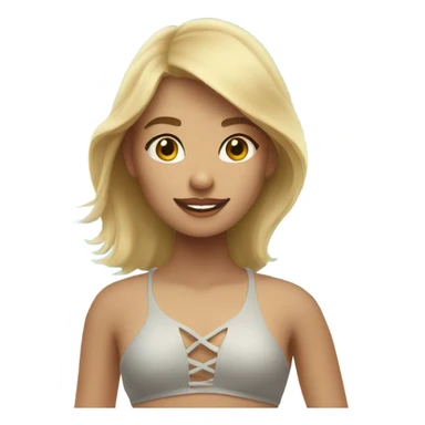 blonde girl at the beach sticker