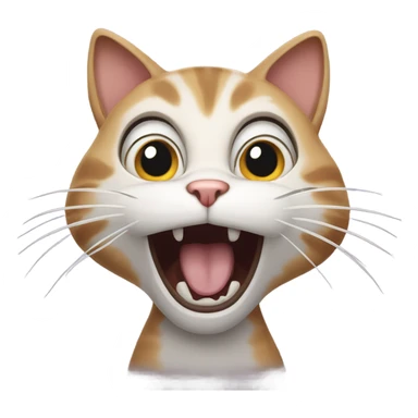 Cat with shocked eyes sticker